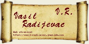 Vasil Radijevac vizit kartica